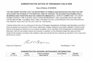 Ordinance Violation